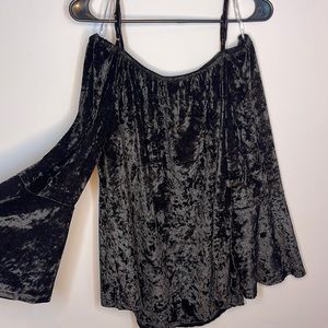 Black off the shoulder top